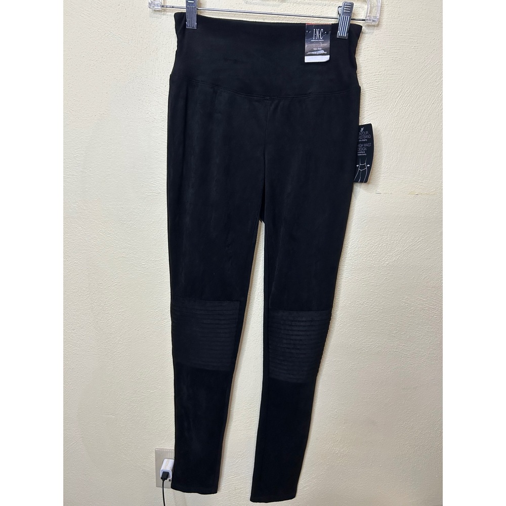 INC‎ International Concepts Black High Rise Contour Waistband Leggings